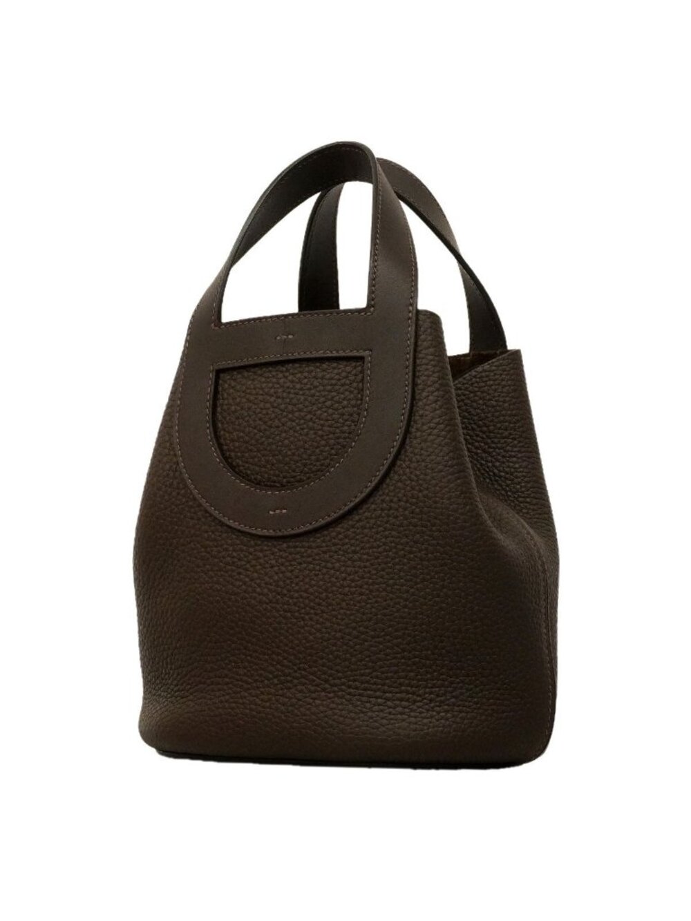 Hermes Handbag in the Loop 18 Taurillon Clemence Ebene Gold